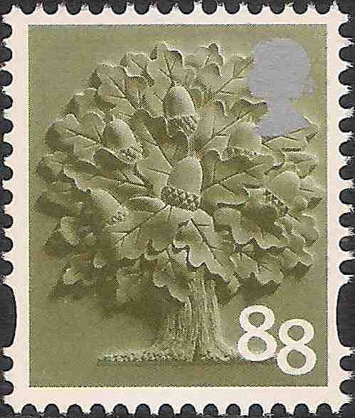 2013 GB - SGEN33 88p Oak Tree (C) Olive & Silver Sht Single MNH